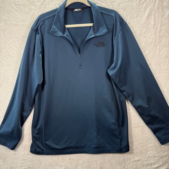 The North Face Other - The North Face Mens XL Blue 1/4 Zip Fleece Pullover Athletic Long Sleeve Jacket